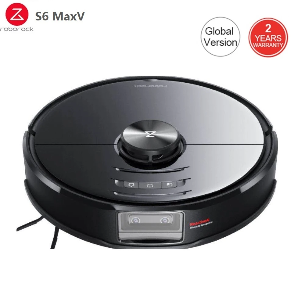 In Stock Global Version Roborock S6 MaxV Robot Vacuum Cleaner ReactiveAI  and LiDAR Navigator Strong Suction Intelligent Mop