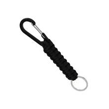 Тканый брелок из Паракорда с карабином плетеный шнур Утилита открытый инструментальный шнур выживания крюк ключи фонарик парашютный шнур