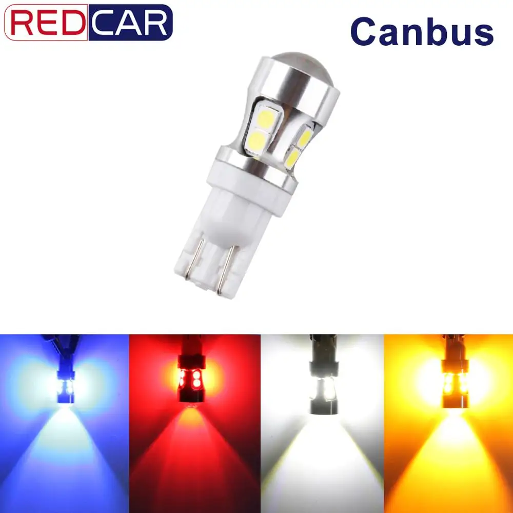 1 шт. T10 W5W светодиодный светильник 10SMD 3030 чипы Canbus безотказный авто светодиодный 194 168 Клин Замена заднего хода автомобильная лампа