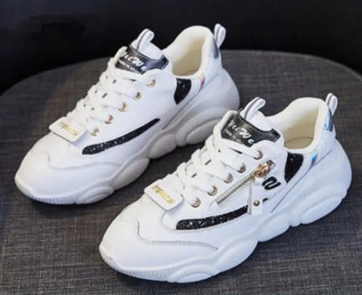 WGZNYN NEW High Quality Trainers Women Platform Sneakers Women Breathable Casual Shoes Woman Chunky Sneakers Zapatos De Mujer W4 - Цвет: 2