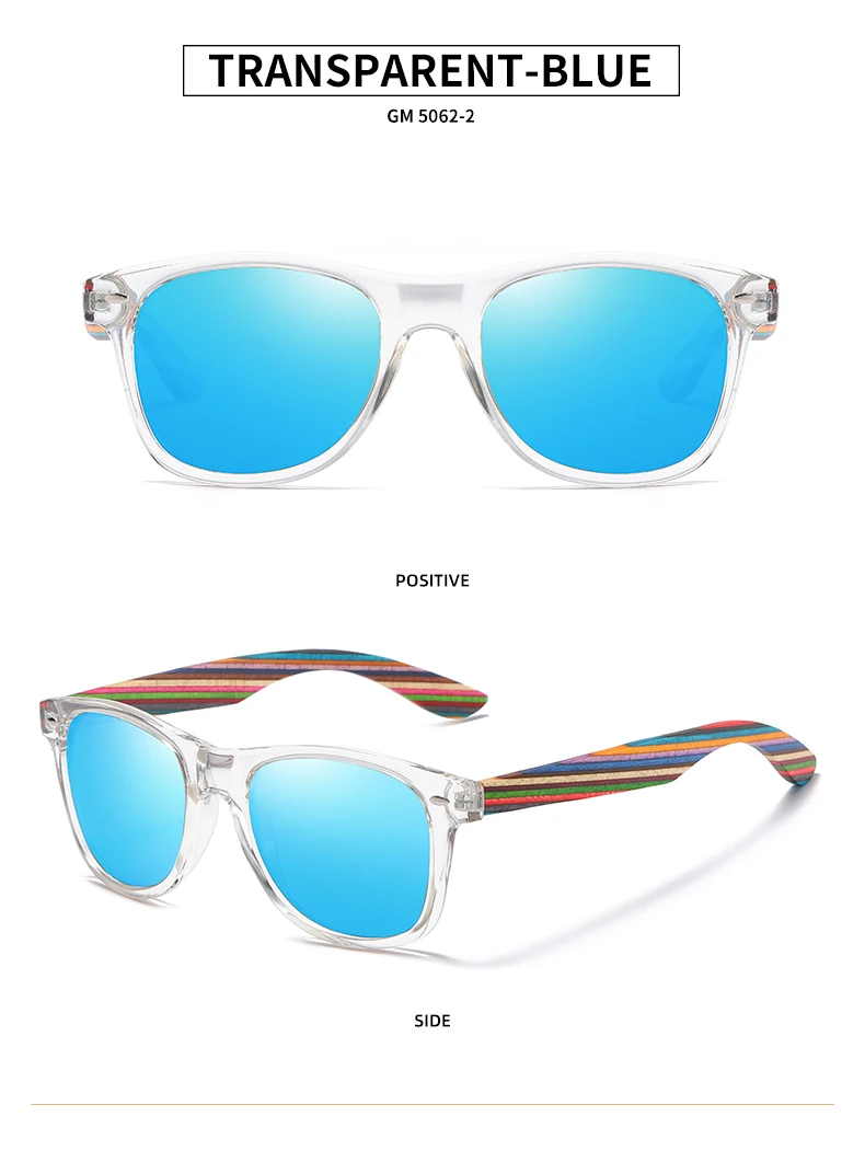 ladies sunglasses EZREAL Polarized PC Frame With Wooden Legs Sunglasses for Men or Women Color Wooden Temples fashion sunglasses