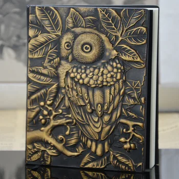 

The Magic Owl Hardcover Vintage Fashion PU Leather Journal Notebook A5 Diary 200P Lined Paper Free Shipping