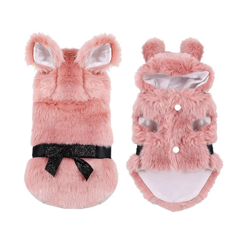 

Soft Dog Coat Warm Dog Jacket Pink Fur Princess Cat Puppy Clothes Winter Dog Pet Clothing Warm Coat for Small Dogs