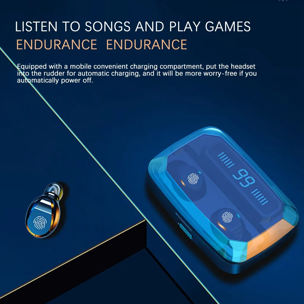 20# Twins Bluetooth 5,0, гарнитура, беспроводные двойные наушники, стерео наушники, наушники-вкладыши, светодиодный цифровой дисплей, HD говорящий