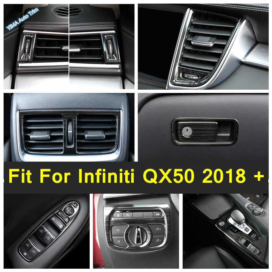 

Rear AC Vent Outlet / Gear Shift Box / Glass Lift / Headlights Switch Cover Trim Accessories Fit For Infiniti QX50 2018 - 2022