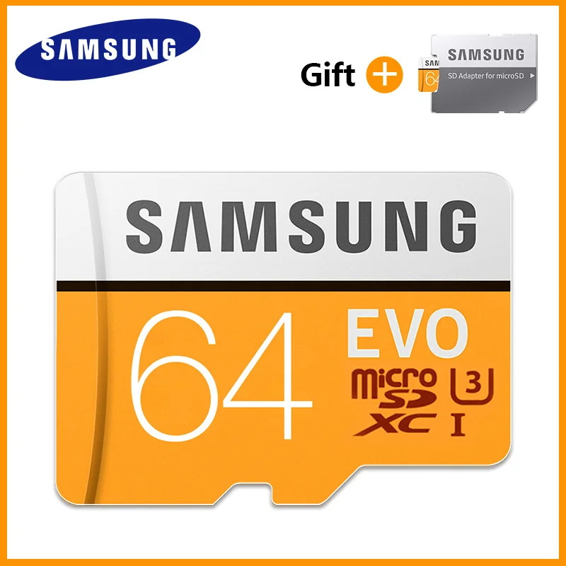 64G SAMSUNG 32 ГБ Micro SD EVO Plus 64 Гб карта памяти класс 10 128 ГБ microSDXC U3 UHS-I 256 ГБ 512 ГБ TF карта 4K HD для смартфонов и планшетов - Емкость: 64G