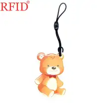 UID S50 MF 1K NFC 13,56 МГц анимация медведь шаблон брелок RFID перезаписываемая IC карта сменная карта контроля доступа 1 шт