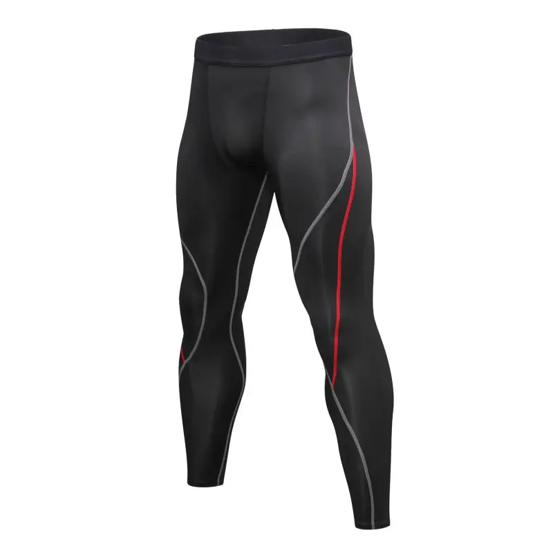 Новые мужские штаны для бега анти-пот эластичные быстросохнущие спортивные фитнес, тренажерный зал велосипедные колготки брюки - Цвет: R