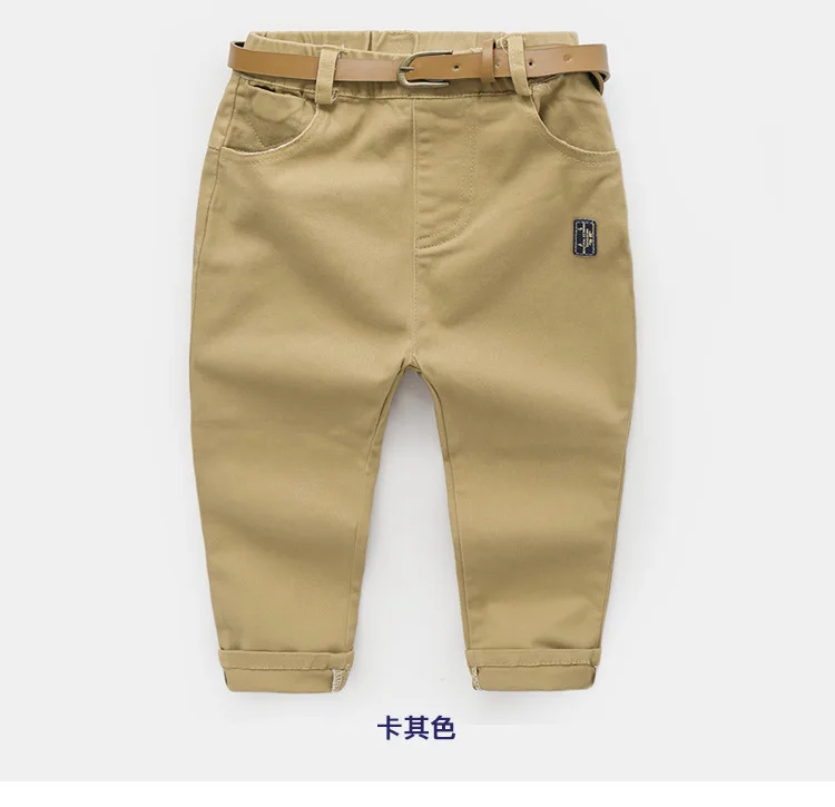 Autumn And Winter New Style Childrenswear Children Baby 1-Year-Old 3 Small CHILDREN'S BOY'S Kaki Casual Gentleman Long Pant