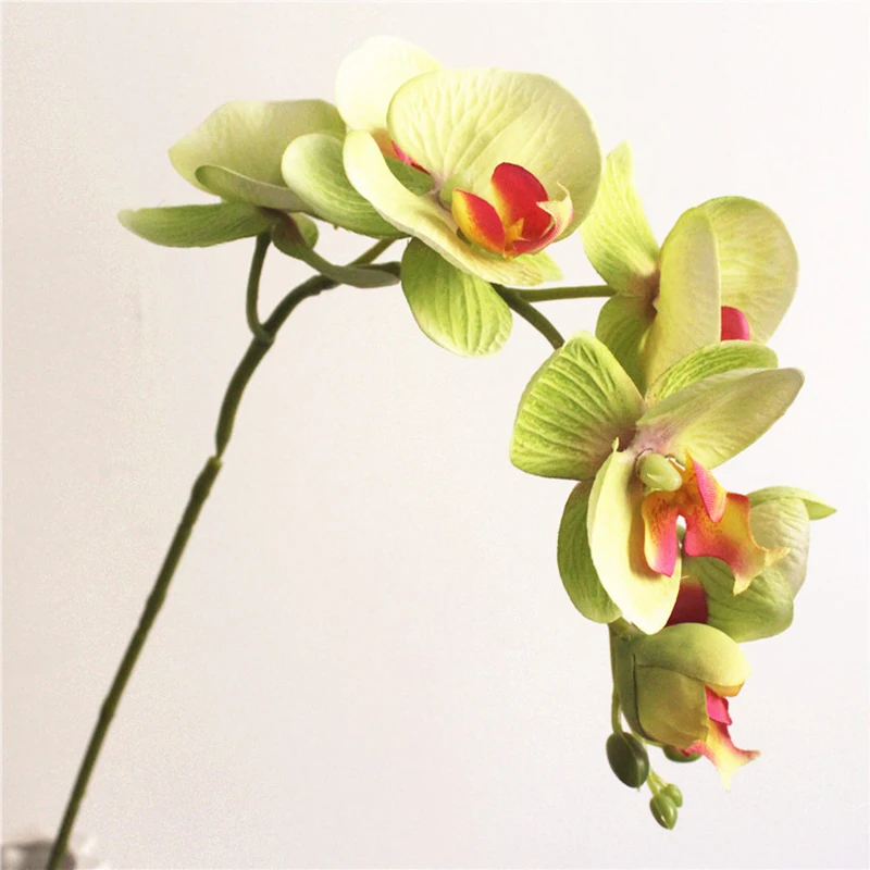 1 шт., Реалистичная искусственная Орхидея, Бабочка, 7 головок, искусственный цветок, сделай сам, украшение для свадебной вечеринки, искусственный цветок