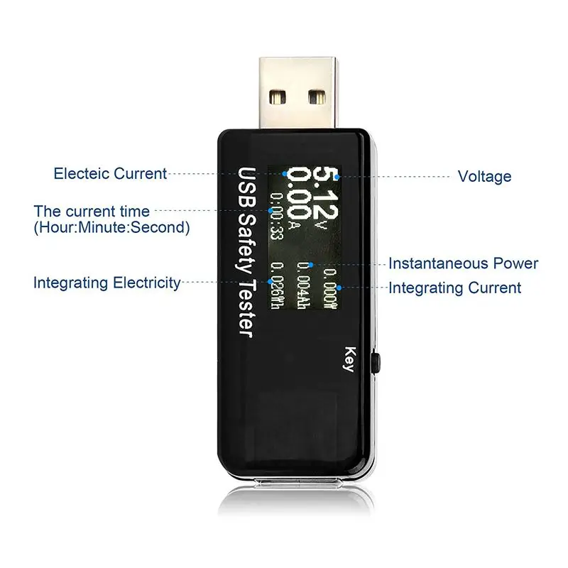 USB тестер безопасности цифровой измеритель мощности мультиметр тока и