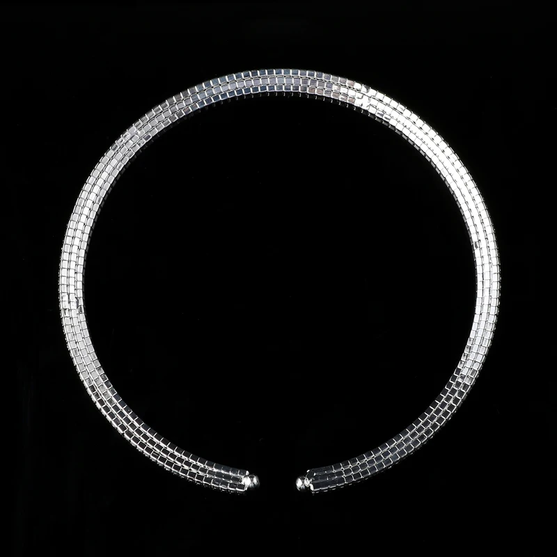 Элегантное ожерелье-чокер, хрустальные стразы, посеребренное ожерелье, женское Ювелирное колье из искусственного жемчуга, роскошное ожерелье