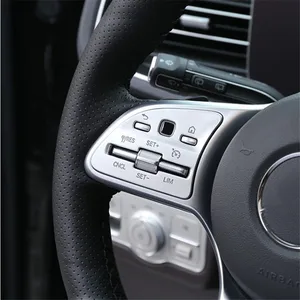 Image 2 - Pulsanti del volante dellautomobile paillettes decorazione adesivi Trim per Mercedes Benz W177 W205 W213 W247 W167 decalcomanie modificate interne