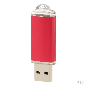 

10Pcs Red 8GB USB Flash Pen Drive U Disk Data Storage for PC Computer Laptop