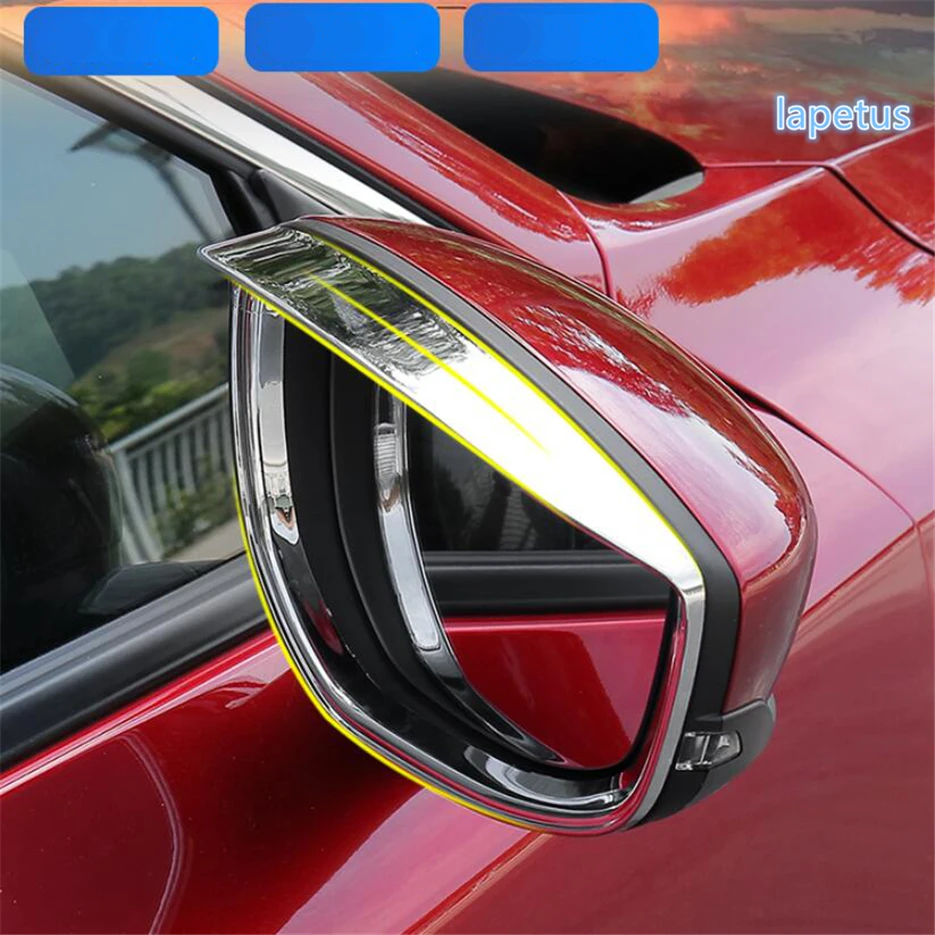 

Lapetus Door Rearview Mirror Rain Shade Rainproof Back Mirror Eyebrow Rain Decoration Frame Cover Trim Fit For Mazda 3 2019 2020