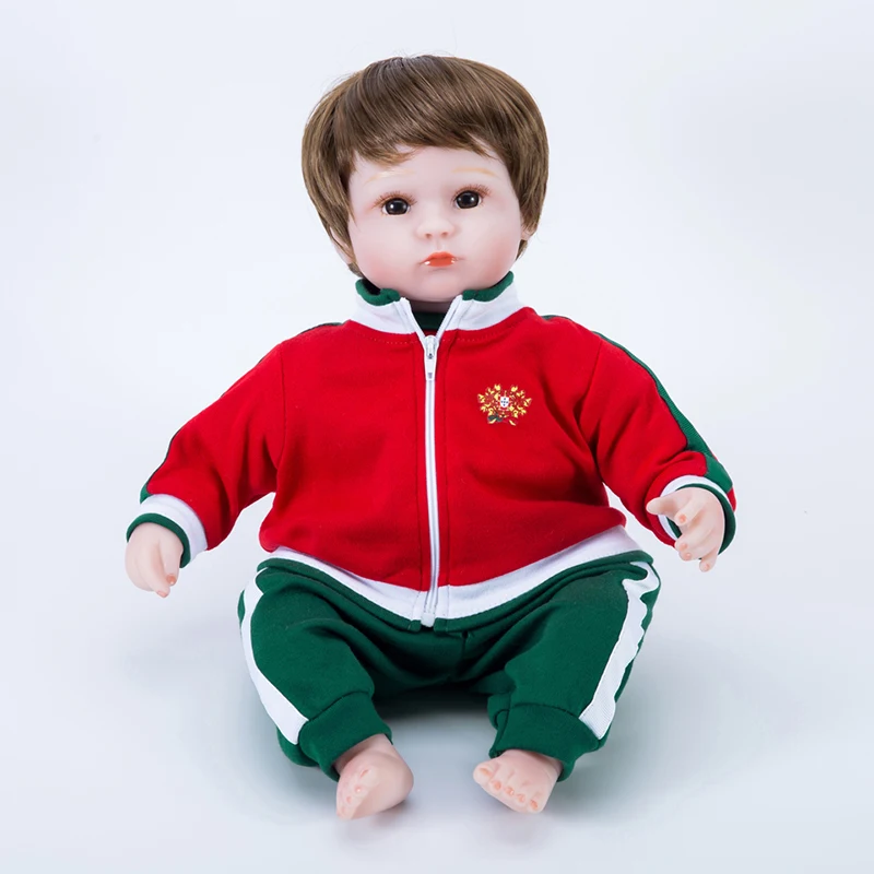 18 дюймов bebe reborn куклы силиконовые bonecas футбол Реалистичная кукла Португалия| |