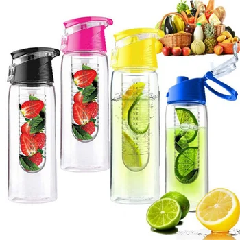 

800ml Creative Cute Fruit Juice Infuser Plastic Water Bottle ABS Portable Lemon Juice Bottle for Sports Water Bottle