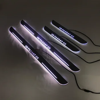 

LYQ led moving door scuff for Volkswagen CC ynamic door sill plate welcome lamp lining overlay Flow/fixed light