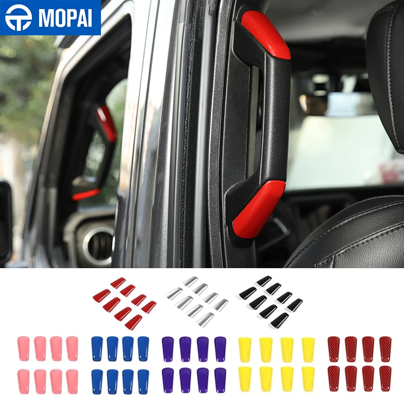 Декоративная ручка MOPAI для салона автомобиля A/B Pillar наклейка Jeep Wrangler JL 2018 +