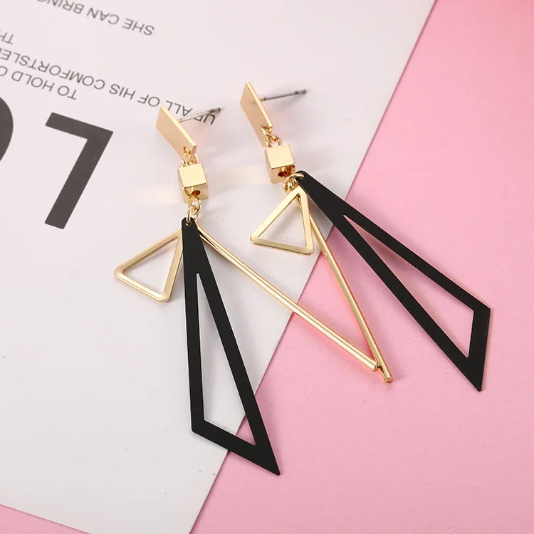 Triangle Dangle Earrings - Image 4