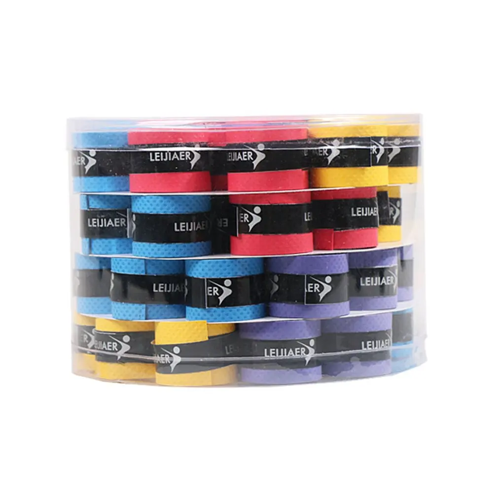 5 colors 60pcs Ракетка для бадминтона, впитывающая пот, сетка для бадминтона, хлопковая резиновая ручка, нескользящий ремешок, профессиональная Мода - Цвет: 5 colors 60pcs