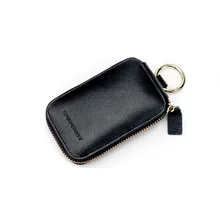 Полностью зернистая кожа большой объем ключ женский кошелек Автомобильный ключ сумка безопасности дверь ключ
