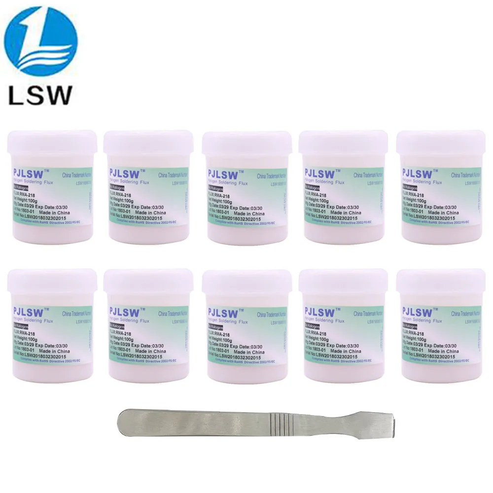 PJLSW RMA-218 100g Bga Solder Paste Flux For Reballing Soldering Accessories 10pcs/lot