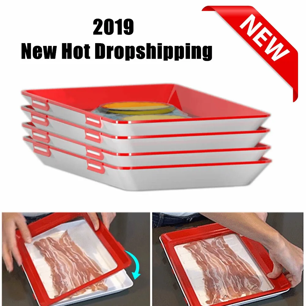 Clever-Tray-Creative-Food-Plastic-Preservation-Tray-Kitchen-Items-Food-Storage-Container-Set-Food-Fresh-Storage