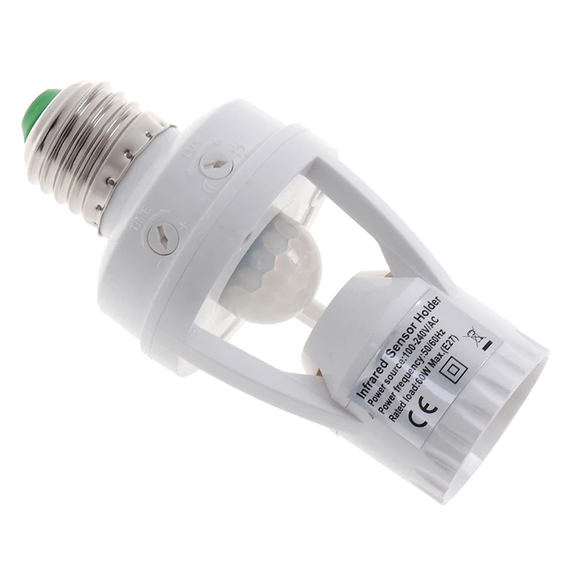 Горячая E27 AC 110-220V 360 градусов PIR индукционный движения Сенсор ИК инфракрасный человеческого розетка переключатель Базовая Светодиодная лампа светильник держатель лампы