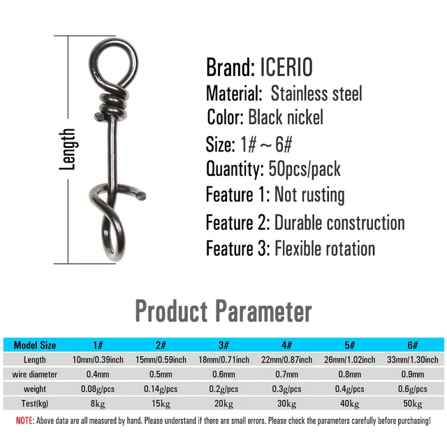 ICERIO stainless steel fly twist clip is a versatile accessory for fishing that offers durability and strong grip.