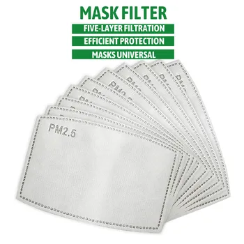 

20pcs/Lot PM2.5 Filter Paper Anti Haze For Adult Prevent Smog And Dust Protective Non-woven Fabrics Mask Filter Comfortable