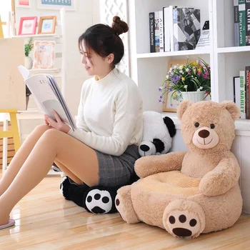 

Cute Animals Learning to Sit Baby Sofa Cover Seat Support without Filler Comfortable Toddler Nest Puff without Filler Chair