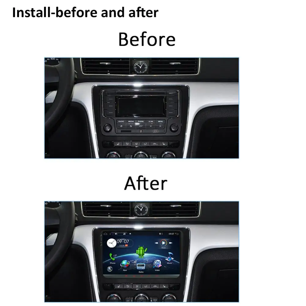 Bosion 2 Din 9 &quotAndroid 10 0 четырехъядерный автомобильный радиоприемник для vw Volkswagen Golf Plus