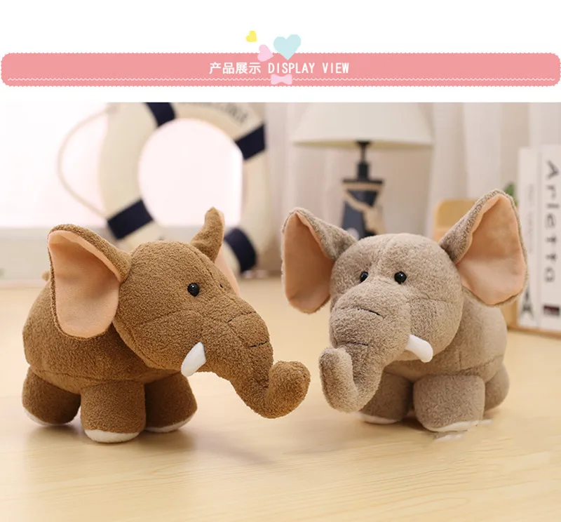 Cute Q Hippo Plush Doll Elephant Stuffed Toy Accompany Sleeping Doll Bedtime Story Educational Toy