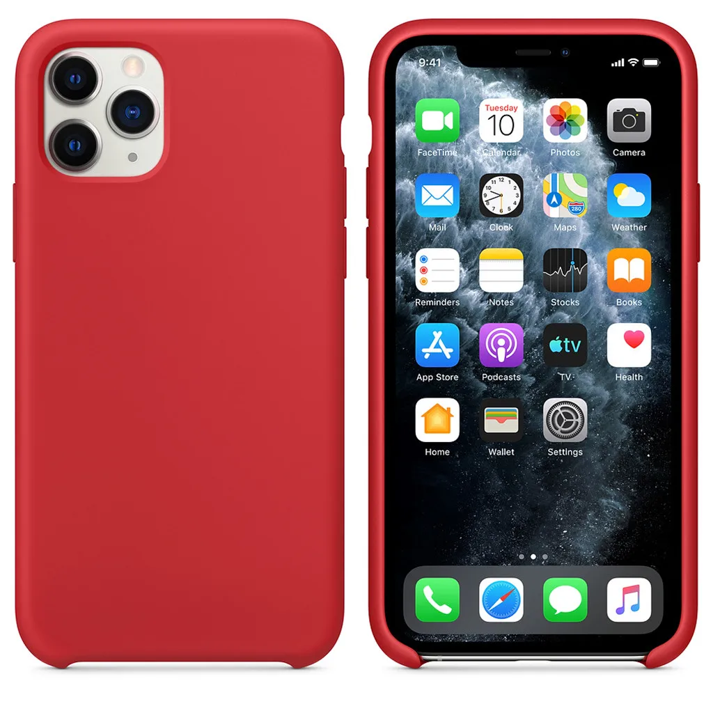 CARPRIE Case Mobile Phone Bags 1 Inch Liquid Silicone Cover Compatible Shock Absorbing For iPhone 11 Pro Max Glory Cases |