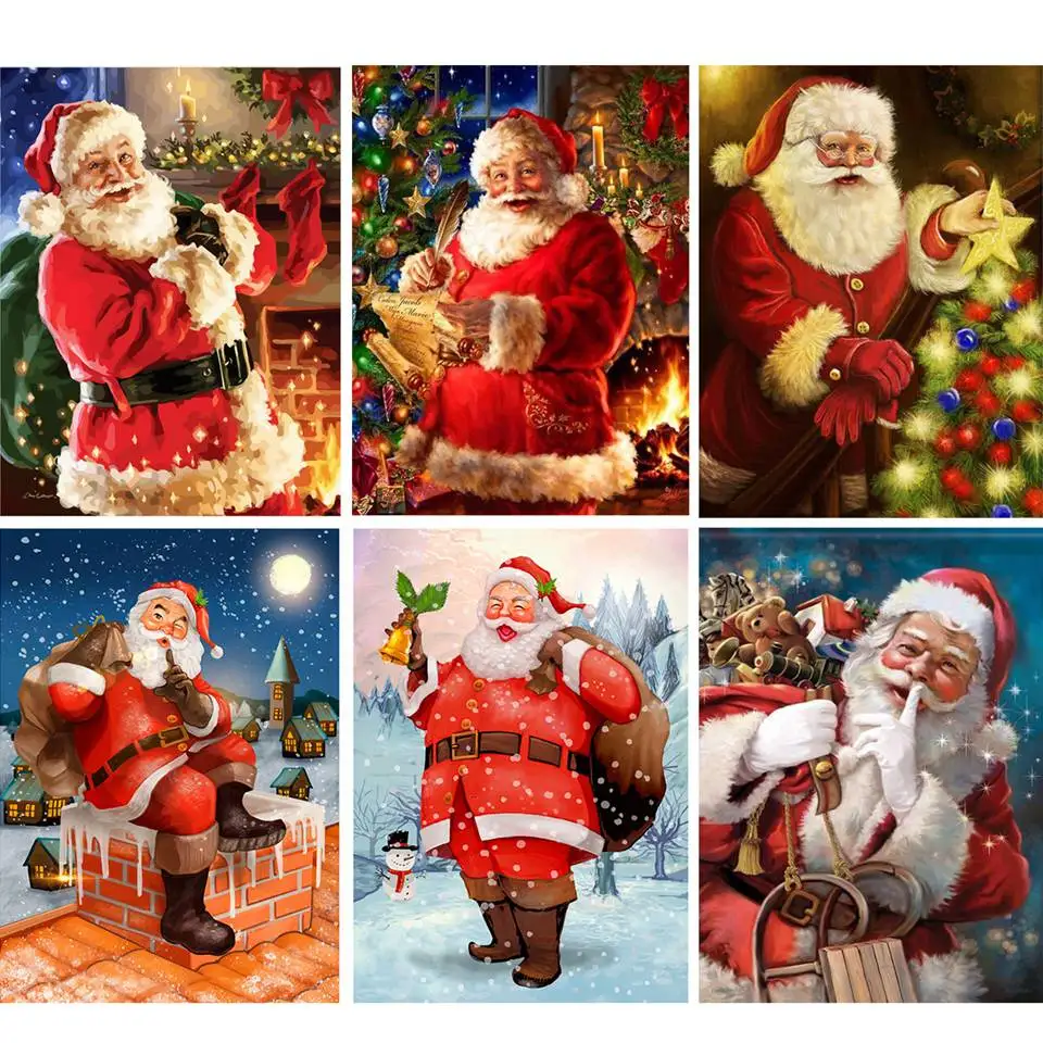 5D алмазов картина Санта Клаус с изображениями героев мультфильмов