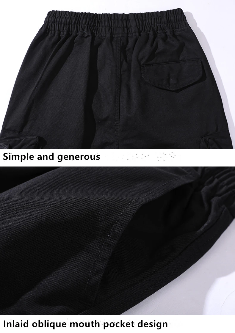 Men Multi-pocket Harem Hip Pop Pants Trousers Streetwear Sweatpants Hombre Male Casual Fashion Cargo Pants Men