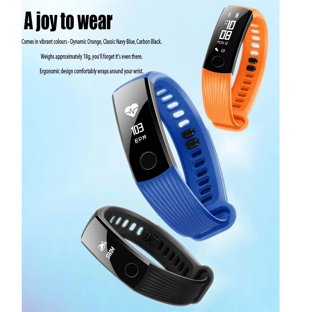 Для huawei Honor Band 3 Смарт-браслет в режиме реального времени мониторинг сердечного ритма 50 метров водонепроницаемый для плавания фитнес-трекер