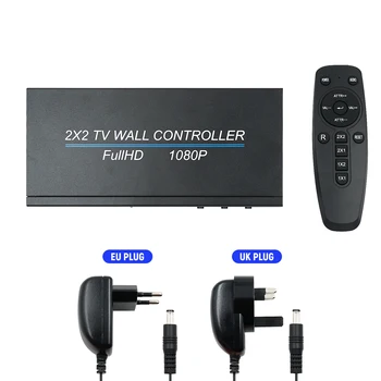 

TV Video Wall Controller HDMI USB Matrix Switch 2x2 Processor With EU/UK Plug Compatible TV Set-top Boxes Notebooks for PS3/PS4