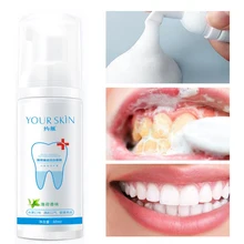 Очищающий мусс для отбеливания зубов, свежая сияющая зубная паста, свежее дыхание, удаление налета, пятен ярких зубов, портативный стоматологический инструмент, 60 г