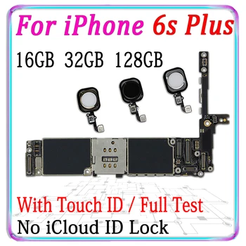 

16G 64G 128GB For iPhone 6S Plus Motherboard with IOS System MB,100% Original Unlocked For iPhone 6SP Logic Board With Touch ID