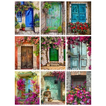 

5D Diamond Painting Flower Door Home Decoration Full Square Drill Embroidery Rhinestone Picture Handcraft Kit TT1574
