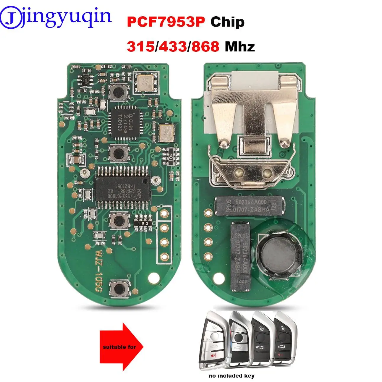 Jingyuqin Modificato 4B Smart Fob Chiave A Distanza 315 Mhz/434 Mhz Per Bmw Cas4 Cas1 2 3 4 5 6 7 X5 X6 Cas4 + Fem 2011-2017