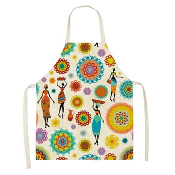 

Indigenous People Pattern Aprons Kitchen Aprons for Women Home Decor Cotton Linen Sleeveless Apron Cooking Baking Waist Bib