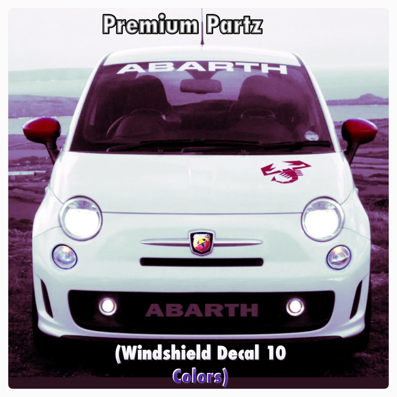 Для 1950- Fiat Abarth 500 500c 500x 500L наклейка на лобовое стекло новая 1 шт. 10 цветов