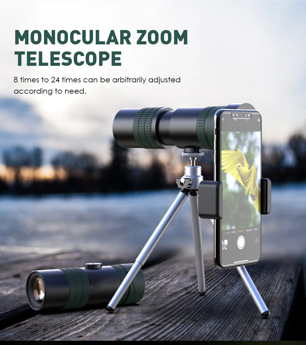 Monocular zoom telescope-smart cell direct