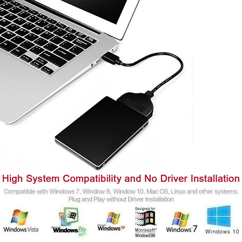 

USB 3.0 To SATA Hard Disk Drive Adapter UP To 6 Gbps Support 2.5 Inches 22 Pin Sata External SSD HDD Hard Drive III Cable