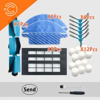 

Robot Vacuum Cleaner for Conga 3090 vacuum cleaner Roller brush side brush mop cloth combination accessories replaced parts set