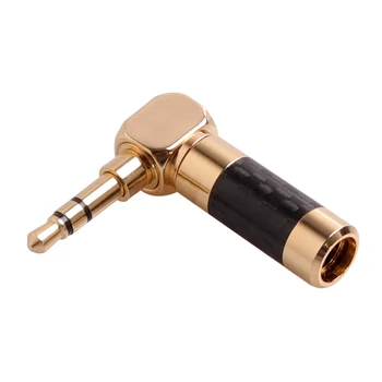 

3.5mm 3 Pole Stereo Jack Carbon Fiber Earphone Jack 3.5 Male Plug Gold Plated Wire Solder DIY Connector