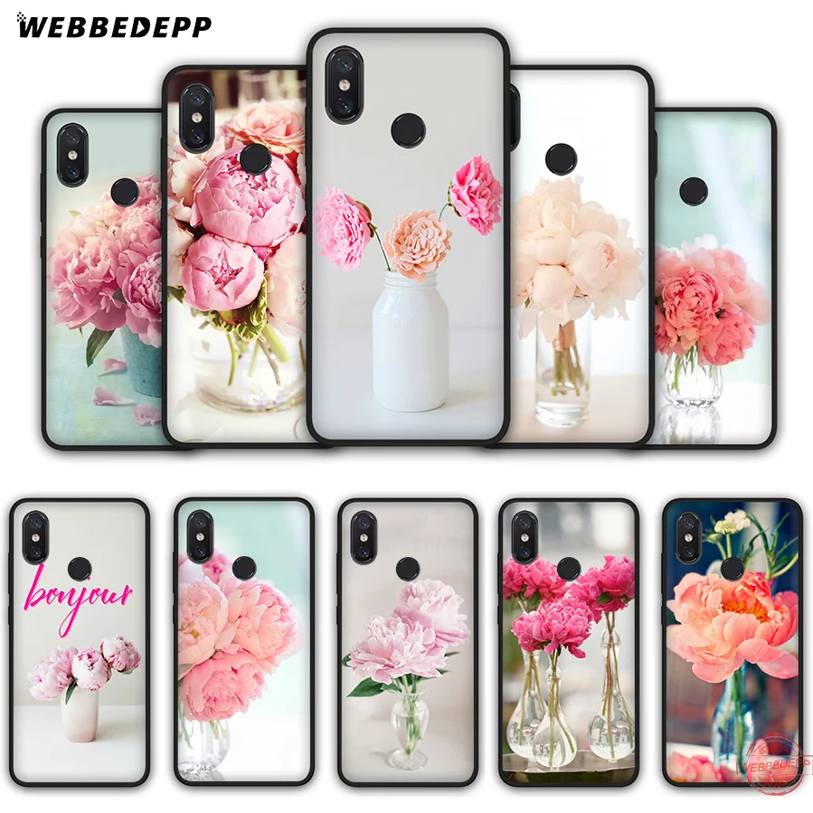 WEBBEDEPP розовый цветок пион на вазе мягкий чехол для Xiaomi Mi A3 9 9T 10 Lite CC9E Max 3 Redmi 7A K20 Pro K30